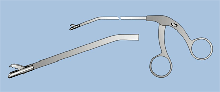 артроскопические щипцы изогнутые
