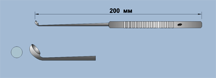 Кюретка назальная угловая